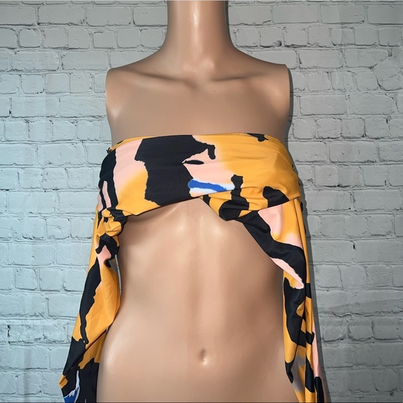 Matte Collection Tops - MATTE Collection Dark Yellow & Black Top w/ Bottoms size S